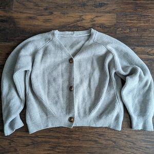 Cropped Button Sweater